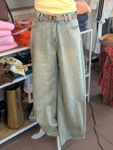 Hose jeans wide leg straight - jeans,