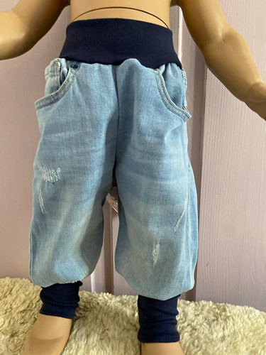 Jeanshose upcycling pumphose - upcycling,